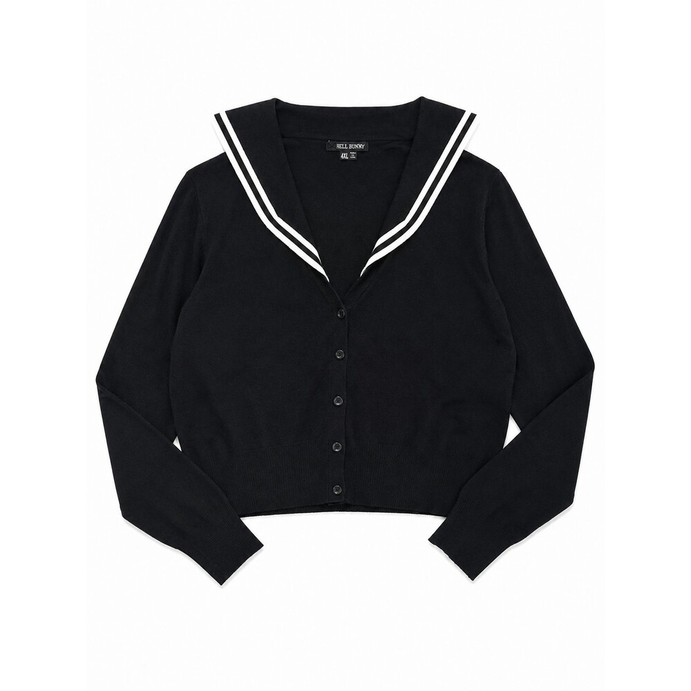 Women's Hell Bunny Landlubber Sailor Lightweight Cardigan Sweater Size 4XL